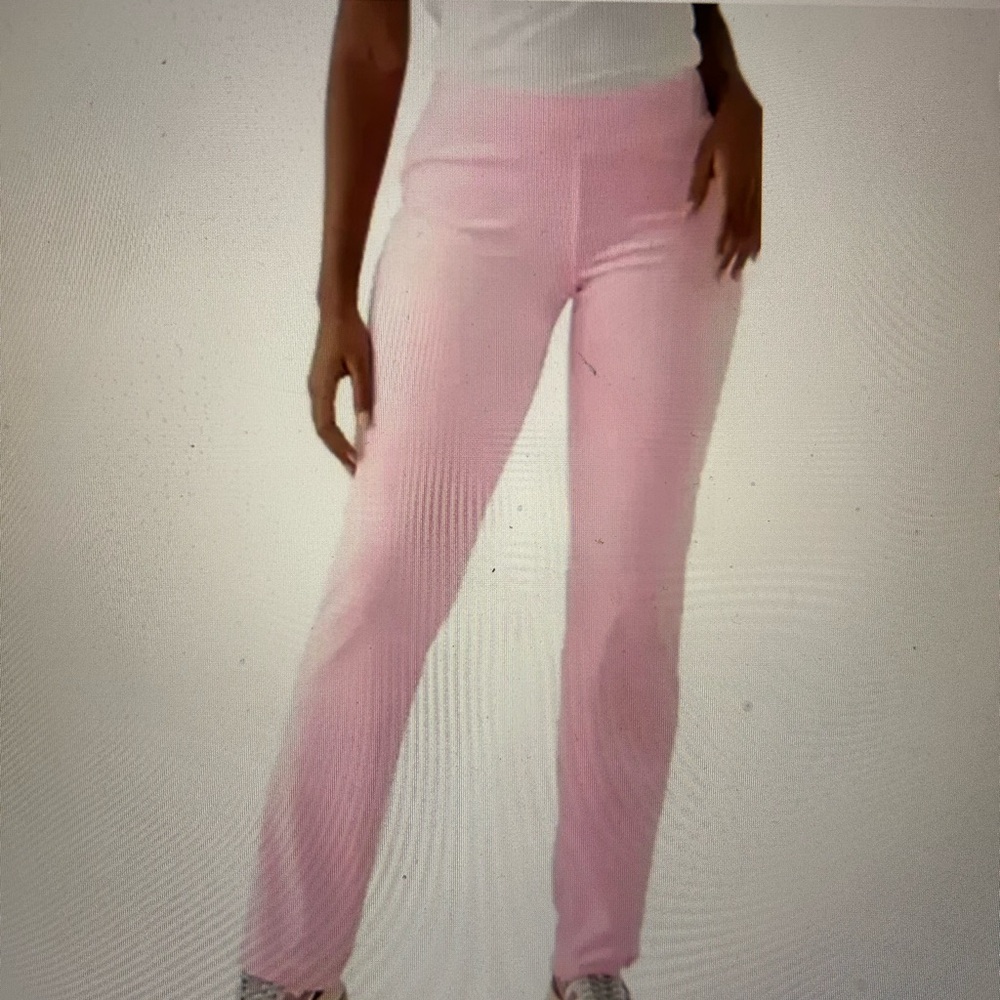Lilly Pulitzer Dorsey Velour Lounge Pants Conch Shell Pink New L or xl